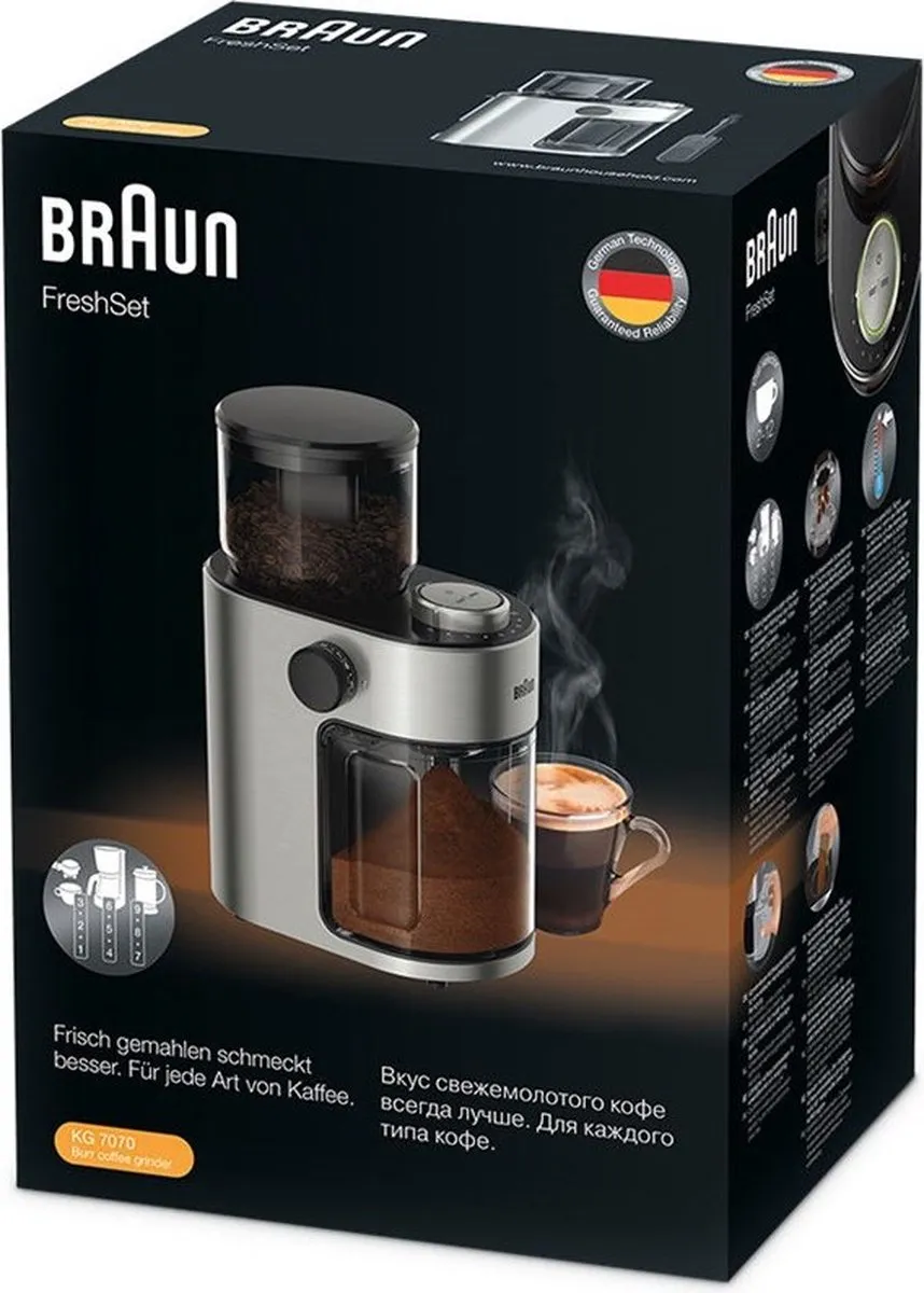 Braun KG7070 Elektrische Koffiemolen 110W - Zwart