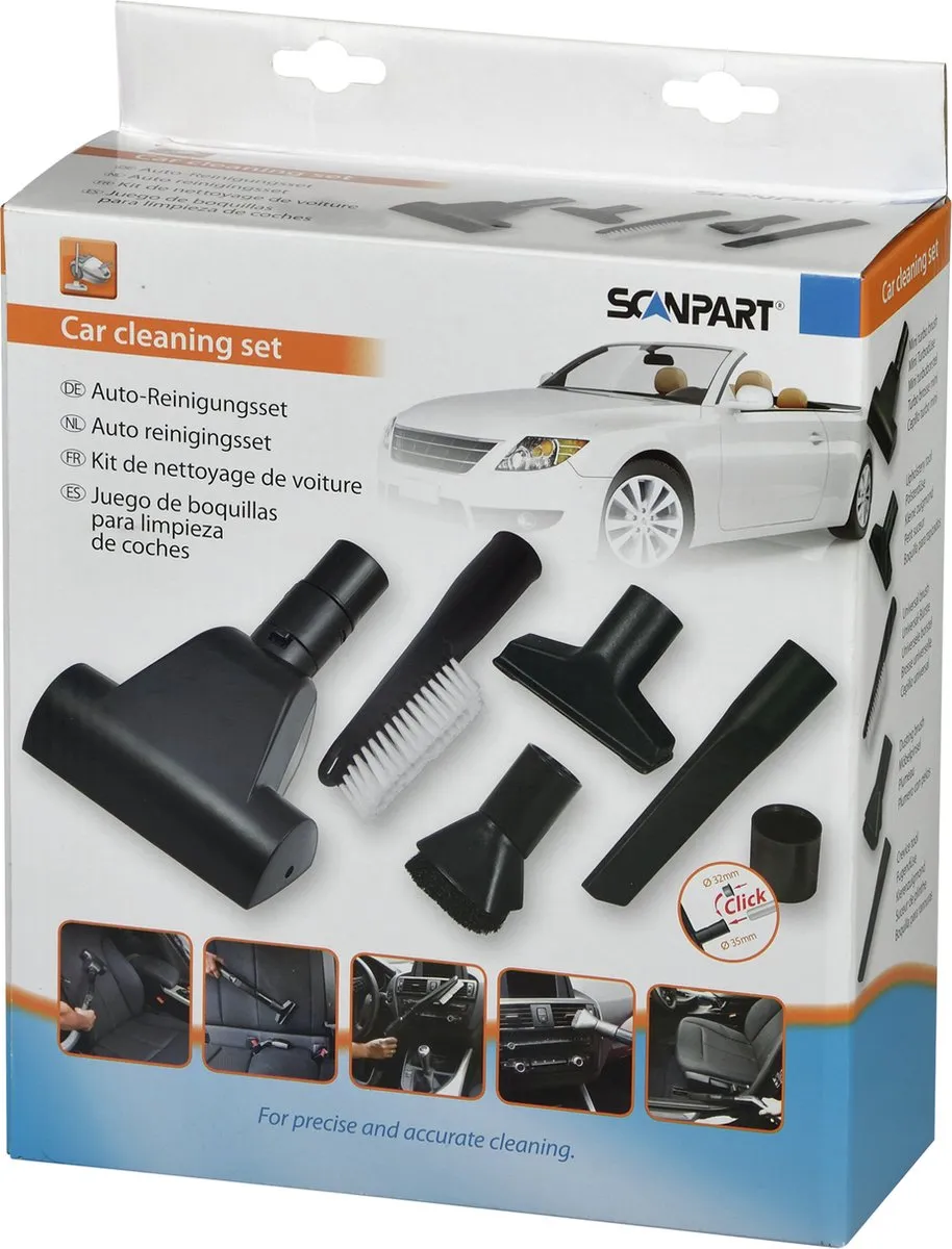Scanpart Universele Auto Stofzuigerborstels 10-delig - MPN 1190000104 - Zwart