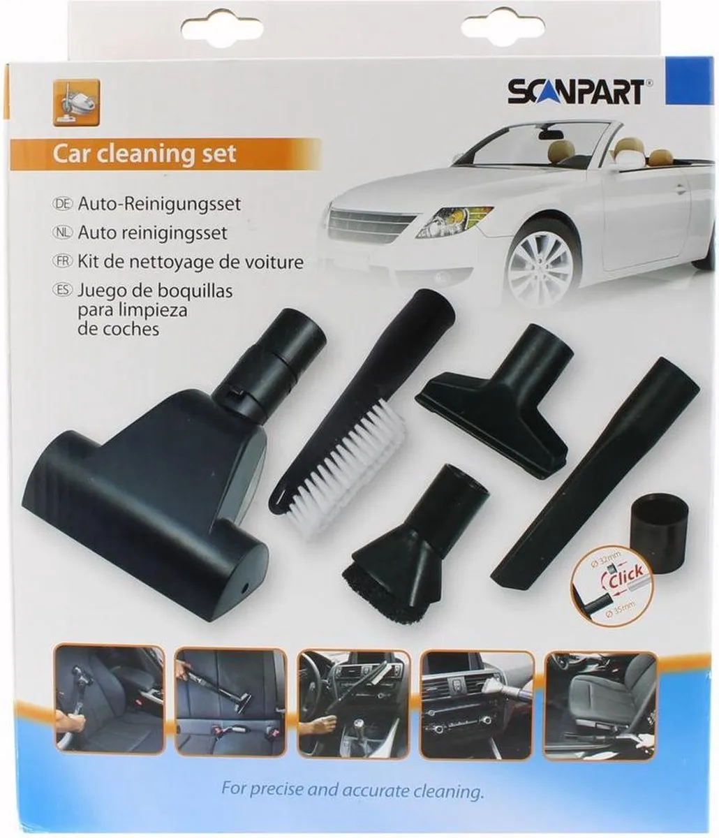Scanpart Universele Auto Stofzuigerborstels 10-delig - MPN 1190000104 - Zwart