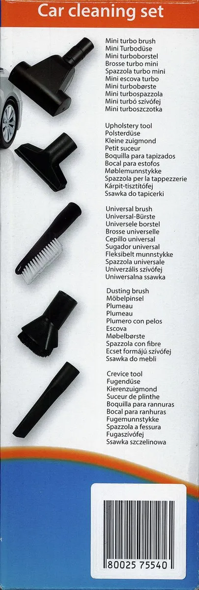 Scanpart Universele Auto Stofzuigerborstels 10-delig - MPN 1190000104 - Zwart