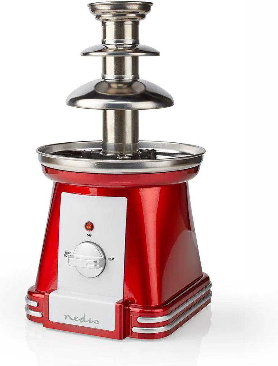 Nedis Chocoladefontein FCCF100FRD 90W - Rood/Wit