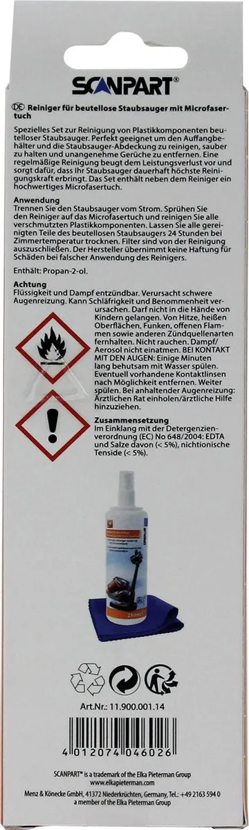 Scanpart Universele Reiniger 250ml - Spray met Microvezeldoek