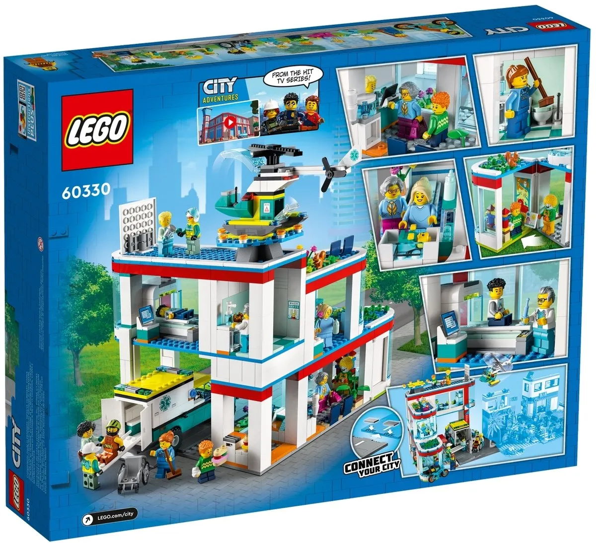 LEGO City Ziekenhuis 60330 - 816 Stukken - 12 Minifiguren