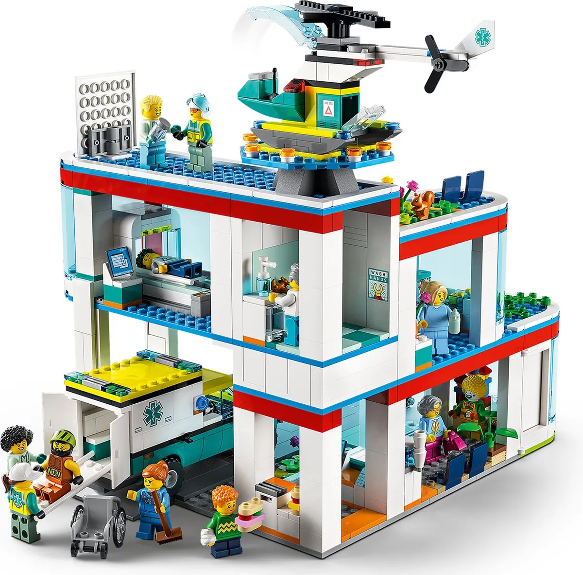 LEGO City Ziekenhuis 60330 - 816 Stukken - 12 Minifiguren - afbeelding 6 van 6