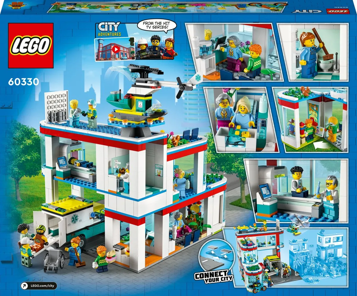 LEGO City Ziekenhuis 60330 - 816 Stukken - 12 Minifiguren