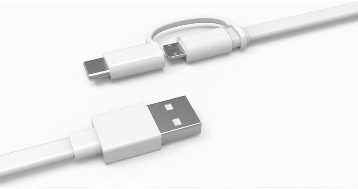 Huawei Datakabel Micro USB & USB-C AP55S - Wit