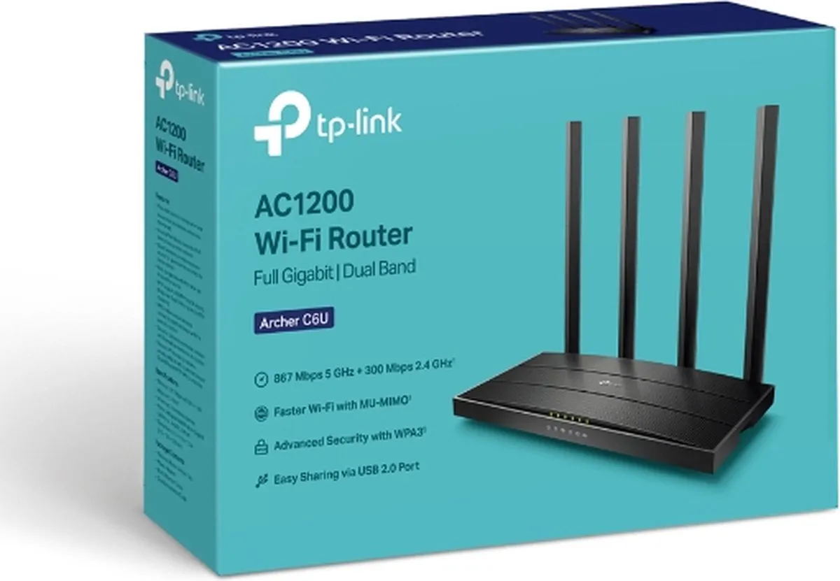 TP-Link Archer C6U Router WiFi 5 - 1200 Mbps