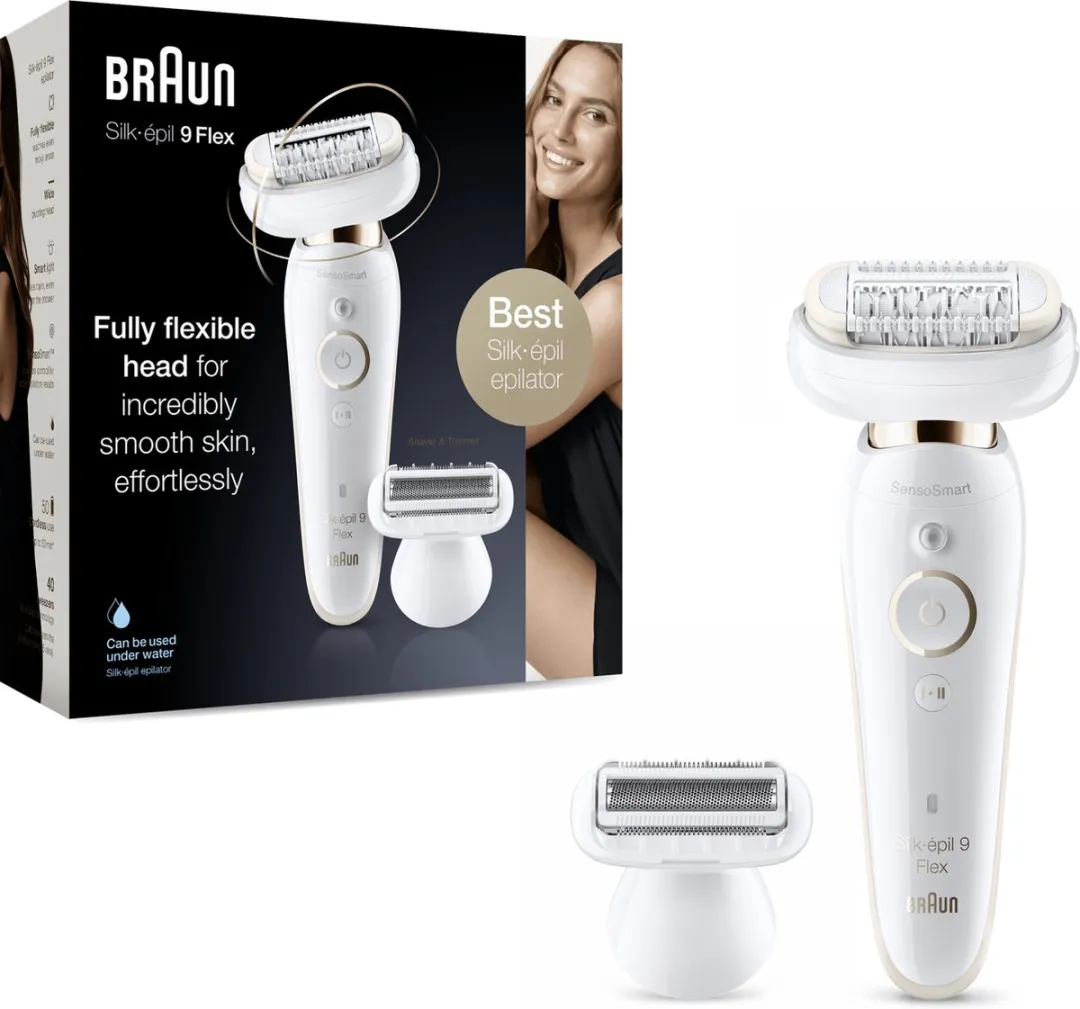 Braun Silk-épil 9 Flex Epilator - 4 Opzetstukken - Wit