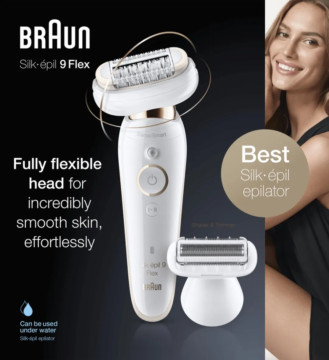 Braun Silk-épil 9 Flex Epilator - 4 Opzetstukken - Wit