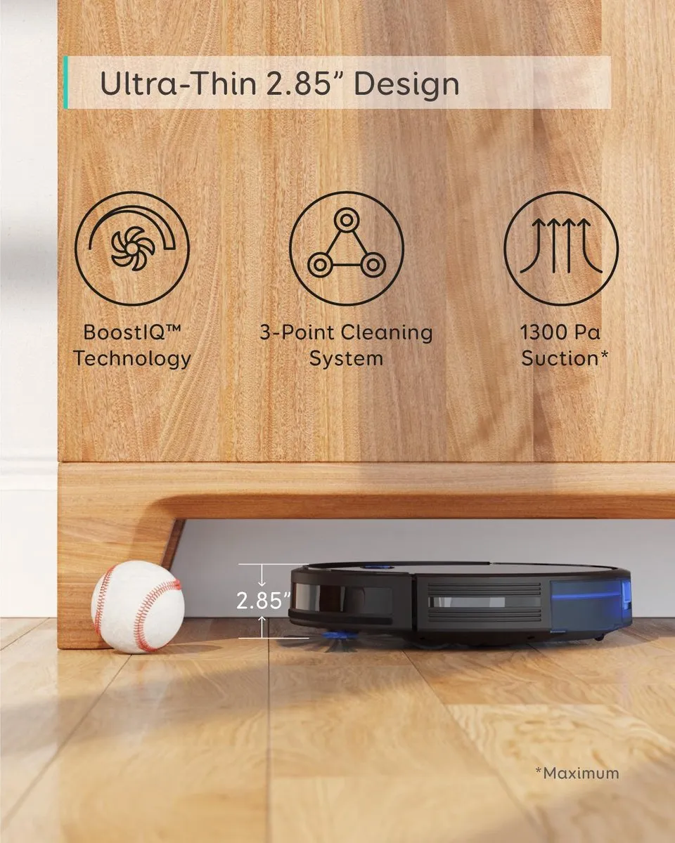 Eufy RoboVac 15C Robotstofzuiger - 1300Pa - Zwart - afbeelding 4 van 6