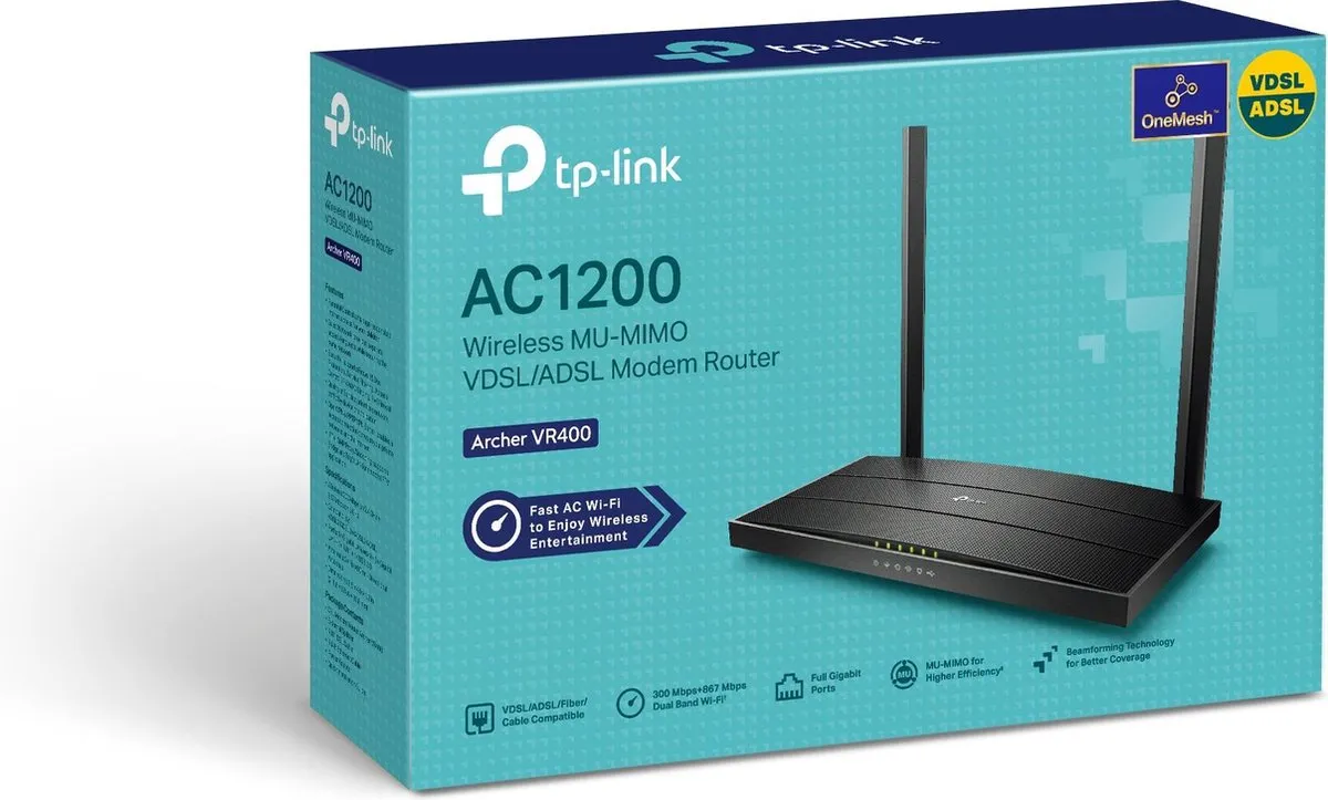 TP-Link Archer VR400 - Router - 1200 Mbps