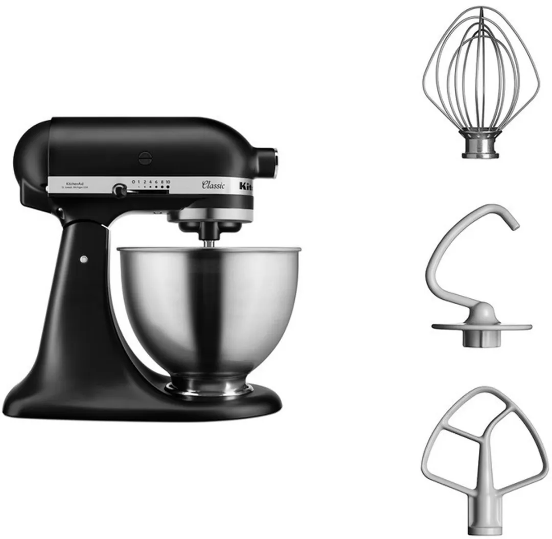 KitchenAid 5K45SSEBM Classic Keukenmachine - 10 Snelheden - Mat Zwart - afbeelding 6 van 6