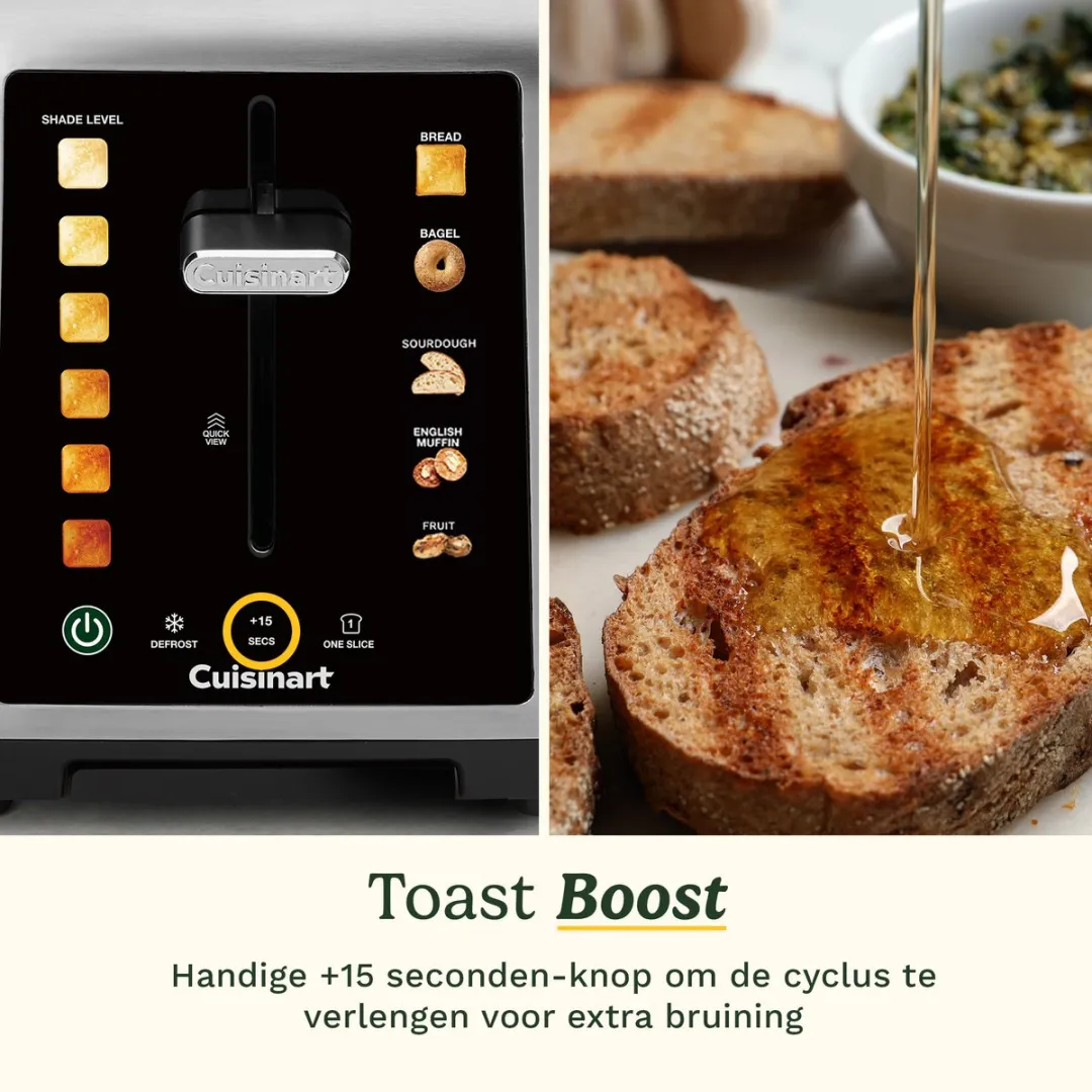 Cuisinart RBT2200E Broodrooster - 2 Sneden - 4 Sandwiches - RVS