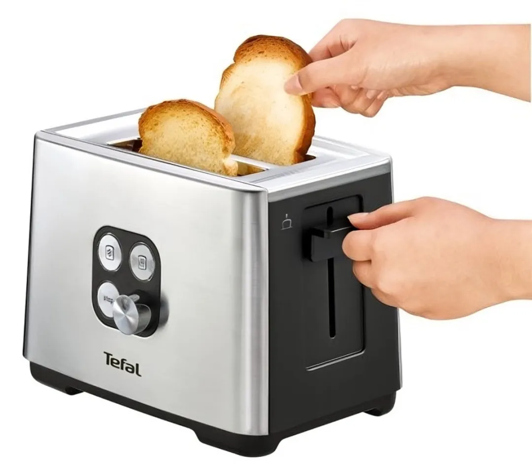 Tefal Equinox TT420D Broodrooster 2 Sneden - 900W - Zwart/Roestvrijstaal