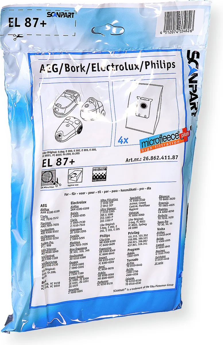 Scanpart EL87+ Stofzuigerzakken