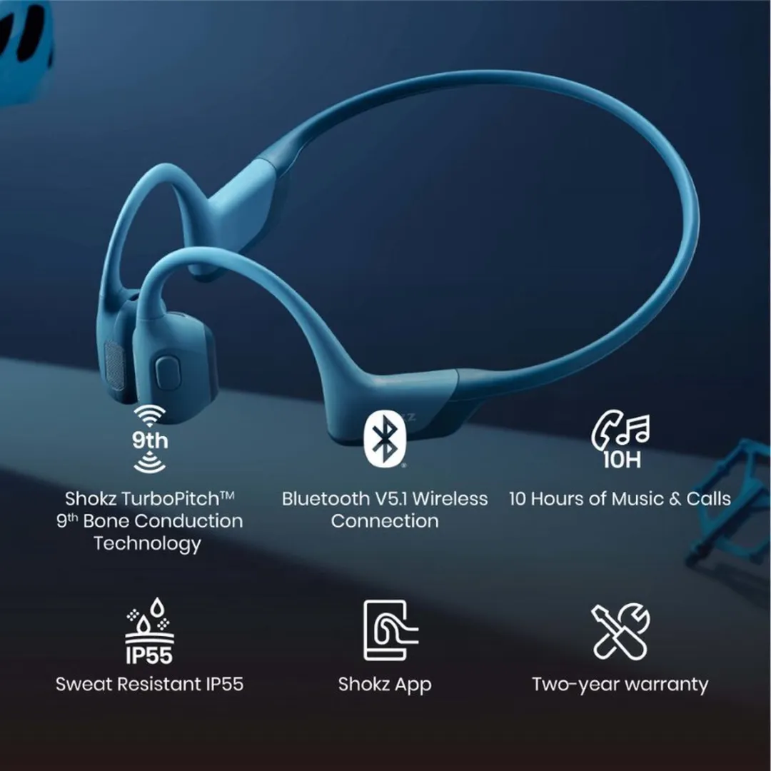 Shokz OpenRun Pro S810BL Sporthoofdtelefoon - Blauw - afbeelding 6 van 6