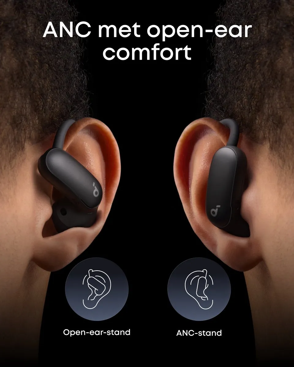 Soundcore AeroFit 2 Pro A3875 Hoofdtelefoon - Zwart