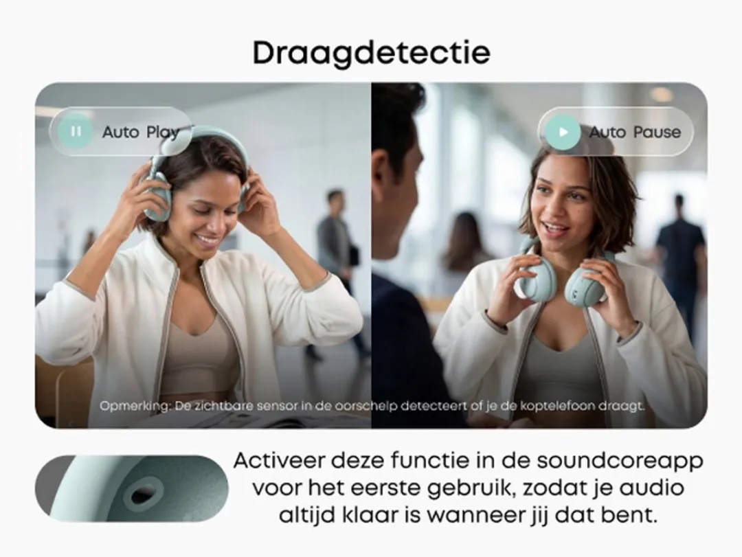 Soundcore Space 2 D1402G61 Noise Cancelling Koptelefoon - 50H - LDAC - Groen