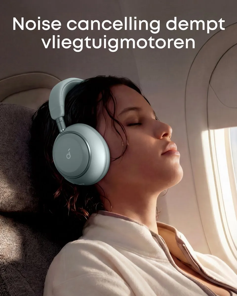 Soundcore Space 2 D1402G61 Noise Cancelling Koptelefoon - 50H - LDAC - Groen