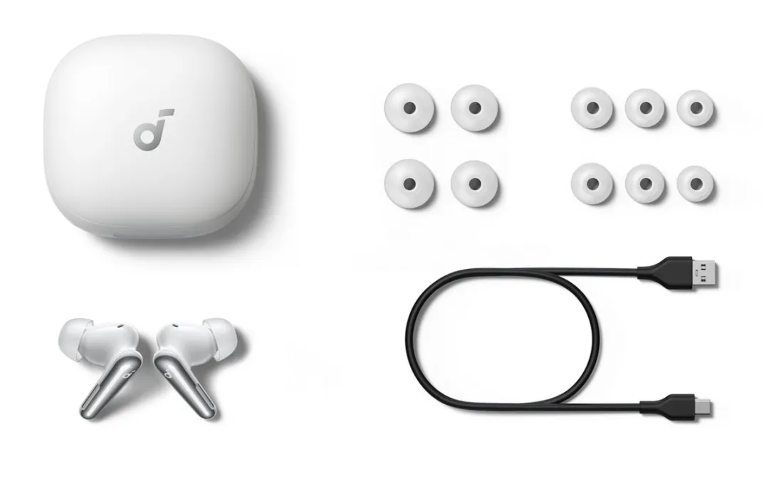 Soundcore Liberty 4 Pro A3954 Oordopjes - Witte versie - Adaptieve ruisonderdrukking