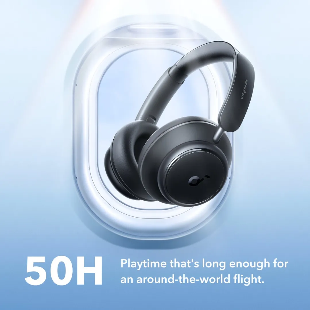 Soundcore Space Q45 Koptelefoon - 50u Speeltijd - LDAC - Bluetooth 5.3 - Zwart - afbeelding 6 van 6