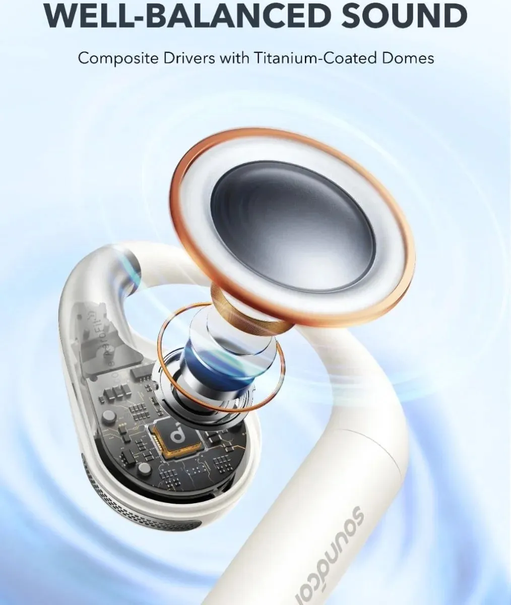 Soundcore AeroFit A3872G21 Open-Ear Oordopjes - Wit