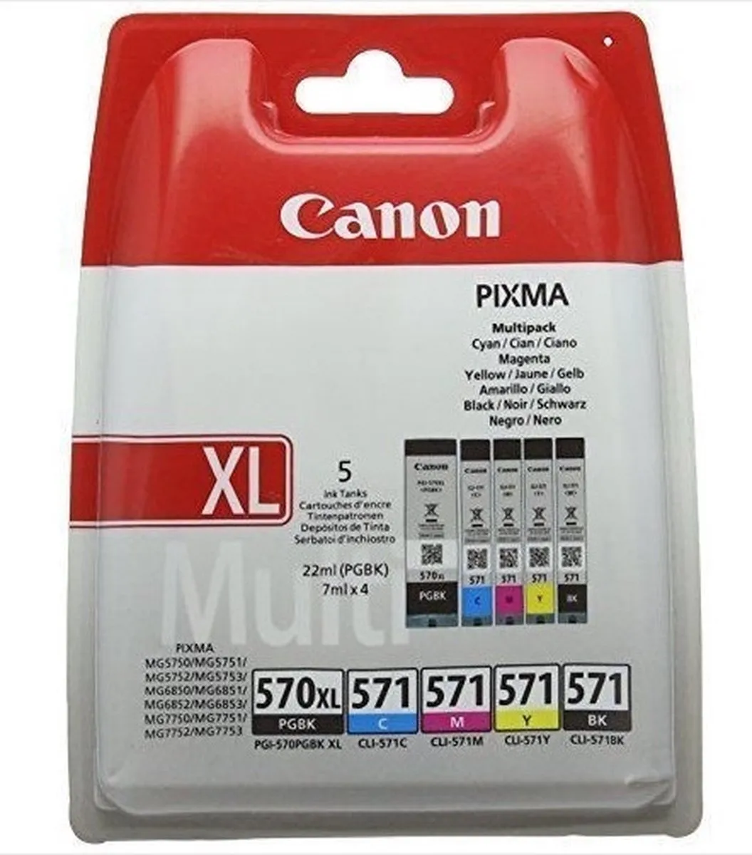 Canon PGI-570XL/CLI-571 Inktcartridges - 500 pagina's - Multicolor