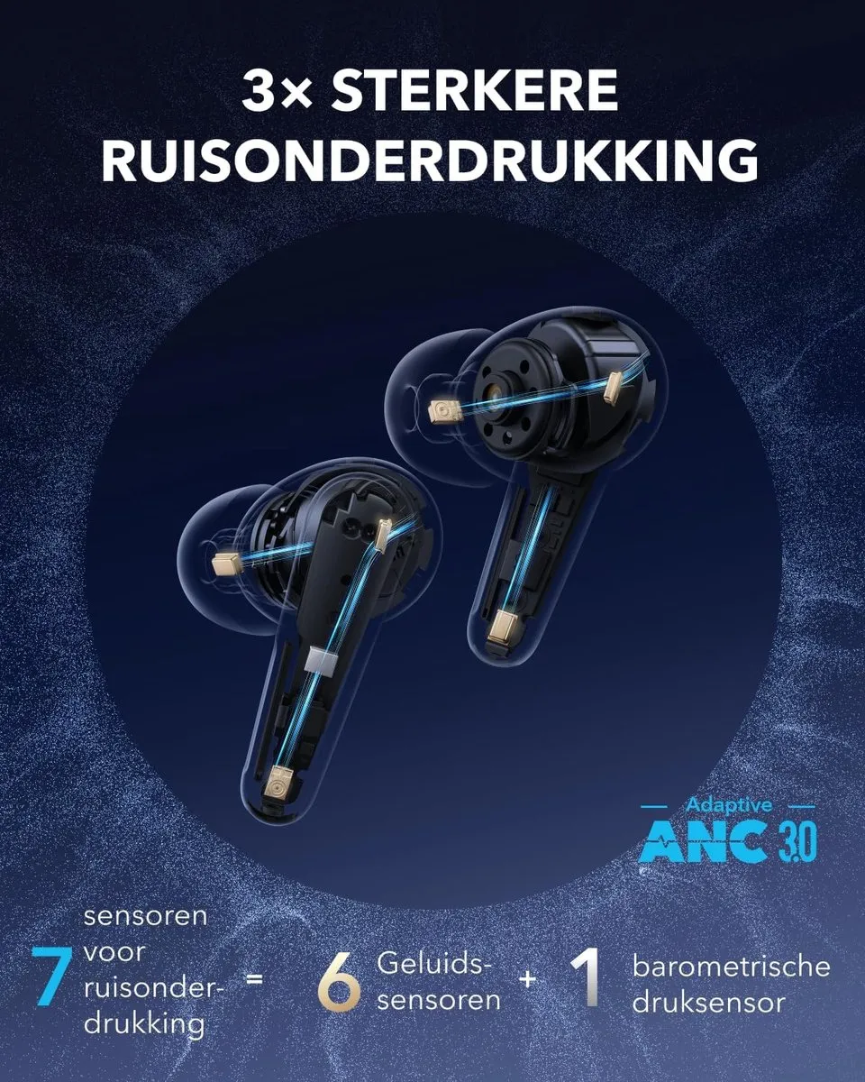 Soundcore Liberty 4 Pro A3954 Oordopjes - Groene - Adaptieve Ruisonderdrukking