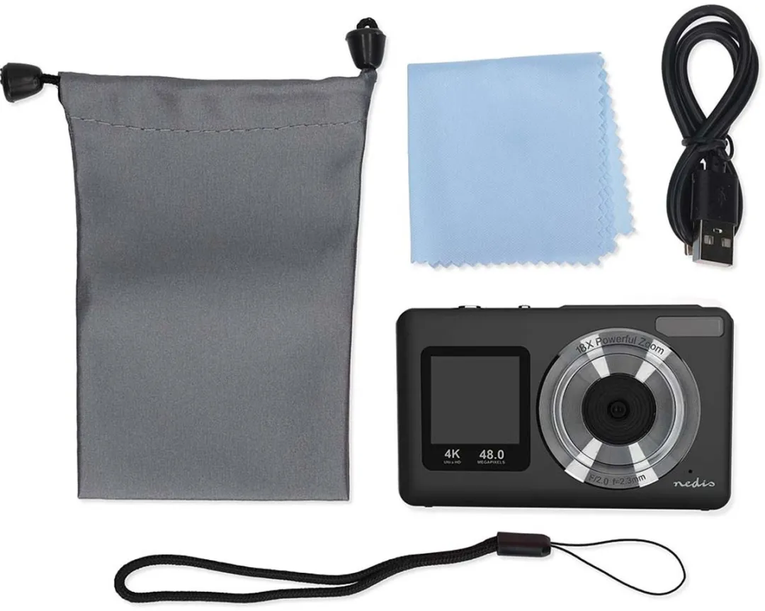 Nedis PCAM2530BK Digitale Fotocamera 48MP - Zwart - afbeelding 6 van 6