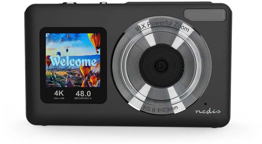 Nedis PCAM2530BK Digitale Fotocamera 48MP
