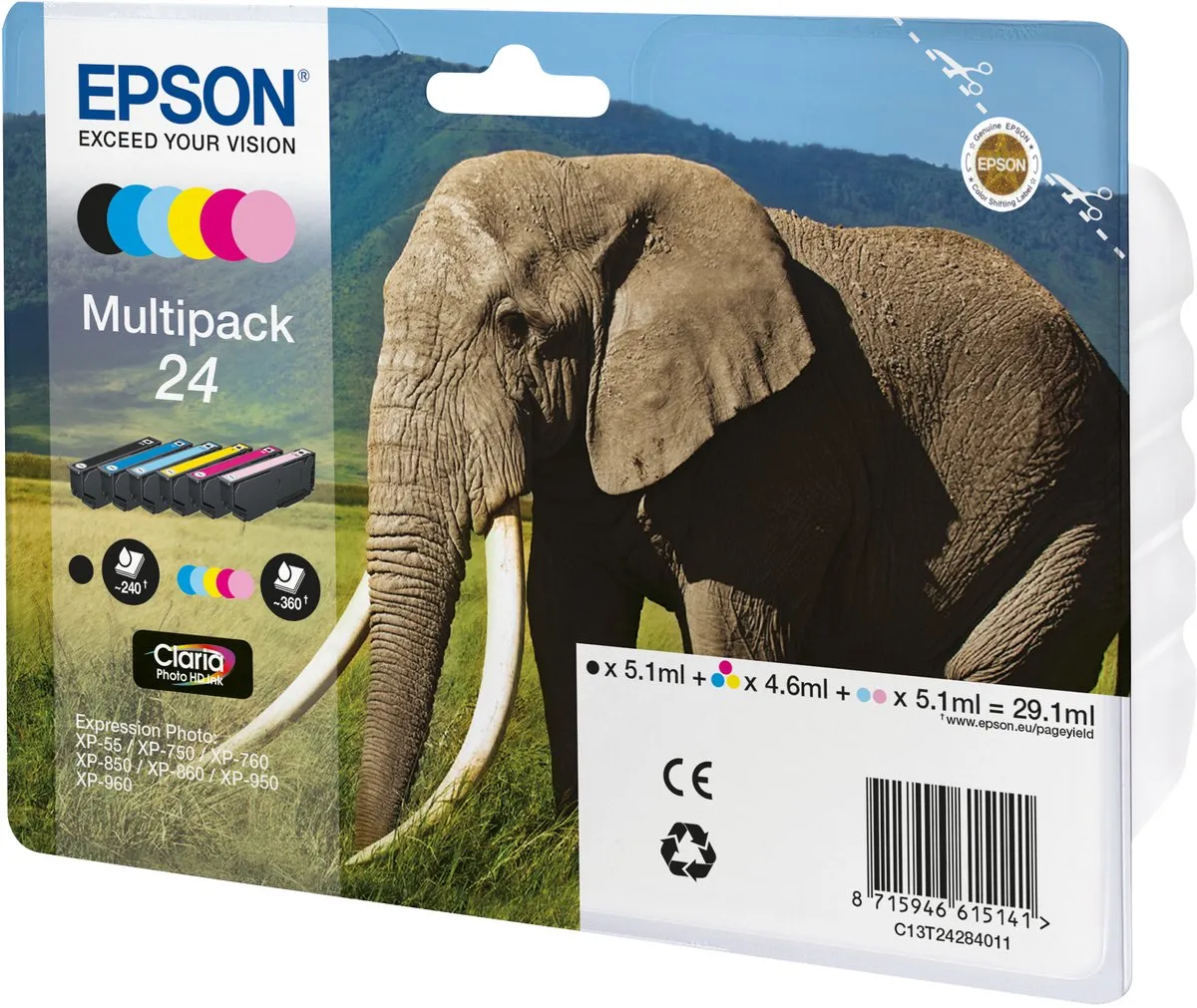 Epson 24 C13T24284011 Inktcartridge - 29.1ml Multi