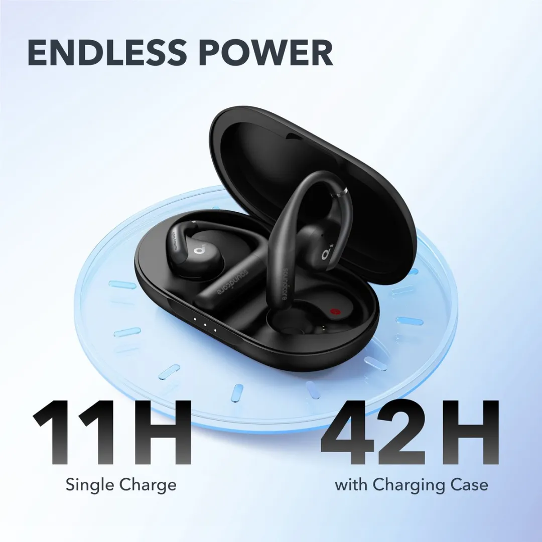 Soundcore AeroFit A3872 Draadloze Oordopjes - Zwart