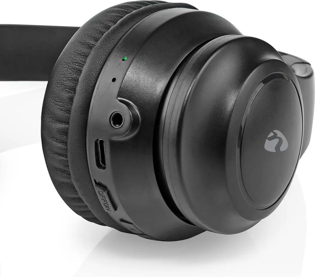 Nedis HPBT2261 Draadloze Over-Ear Koptelefoon - Zwart