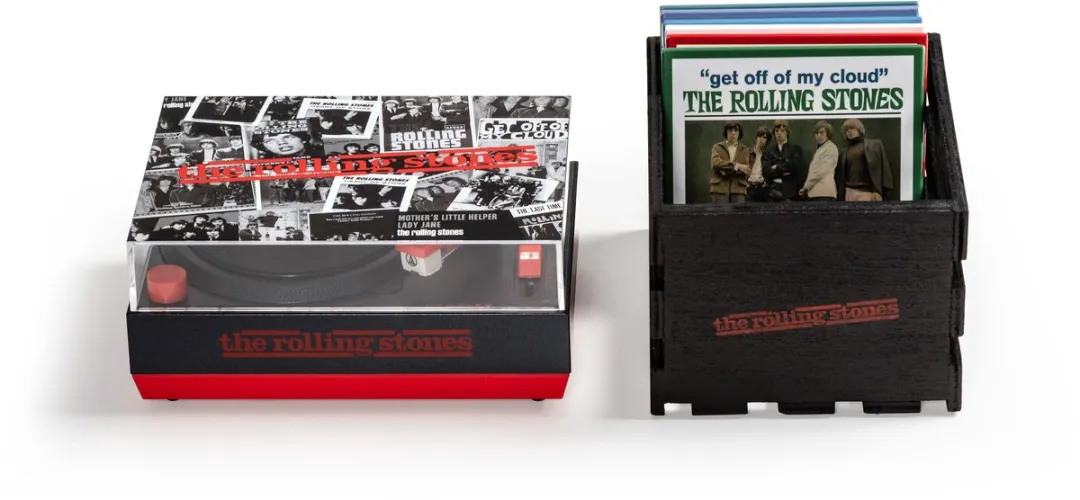 Crosley The Rolling Stones Mini Platenspeler - Zwart/Rood/Wit