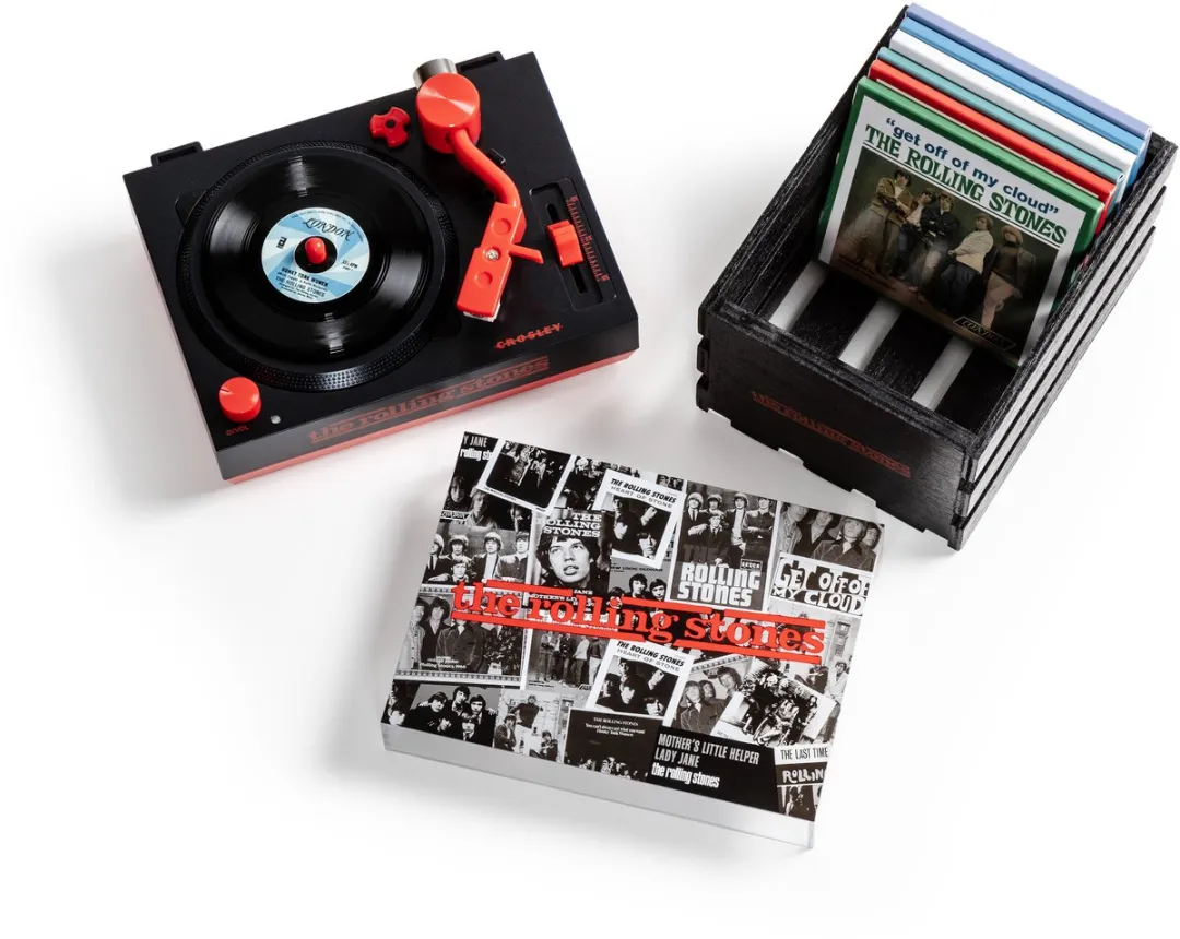 Crosley The Rolling Stones Mini Platenspeler - Zwart/Rood/Wit - afbeelding 6 van 6
