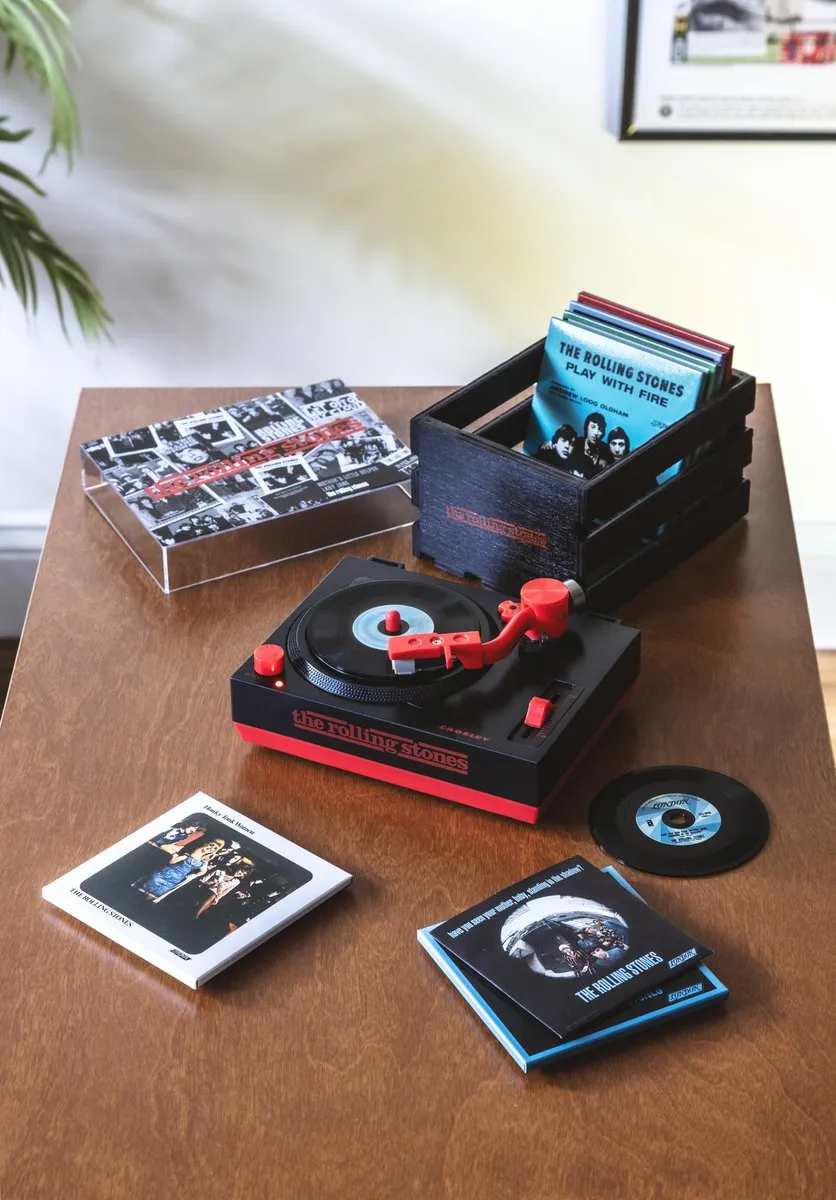Crosley The Rolling Stones Mini Platenspeler - Zwart/Rood/Wit