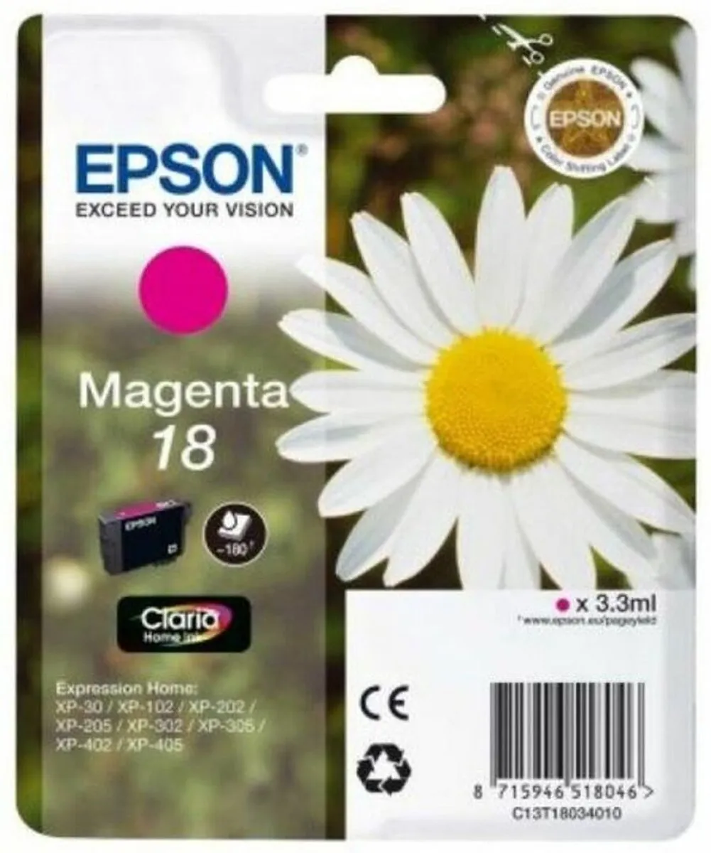 Epson C13T18034010 Magenta Inktcartridge - 180 pagina's