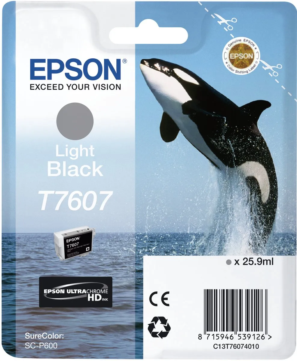 Epson T7607XL Licht Zwart Inktcartridge - 10.000 pagina's