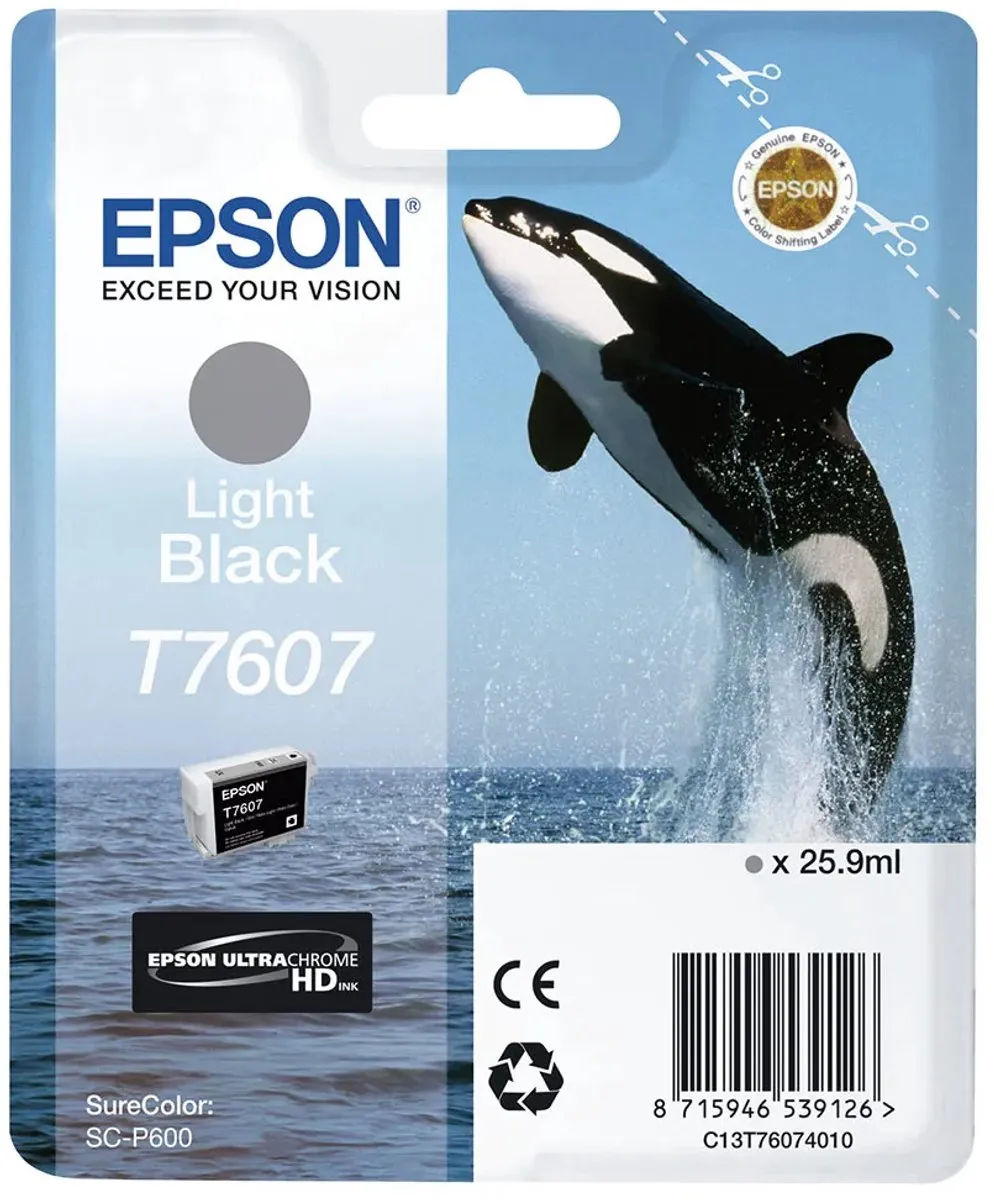 Epson T7607XL Licht Zwart Inktcartridge - 10.000 pagina's