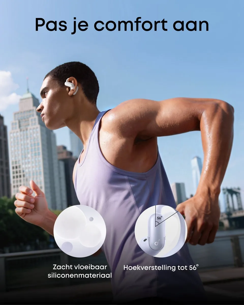 Soundcore AeroFit 2 Pro A3875 Hoofdtelefoon - Wit - afbeelding 6 van 6