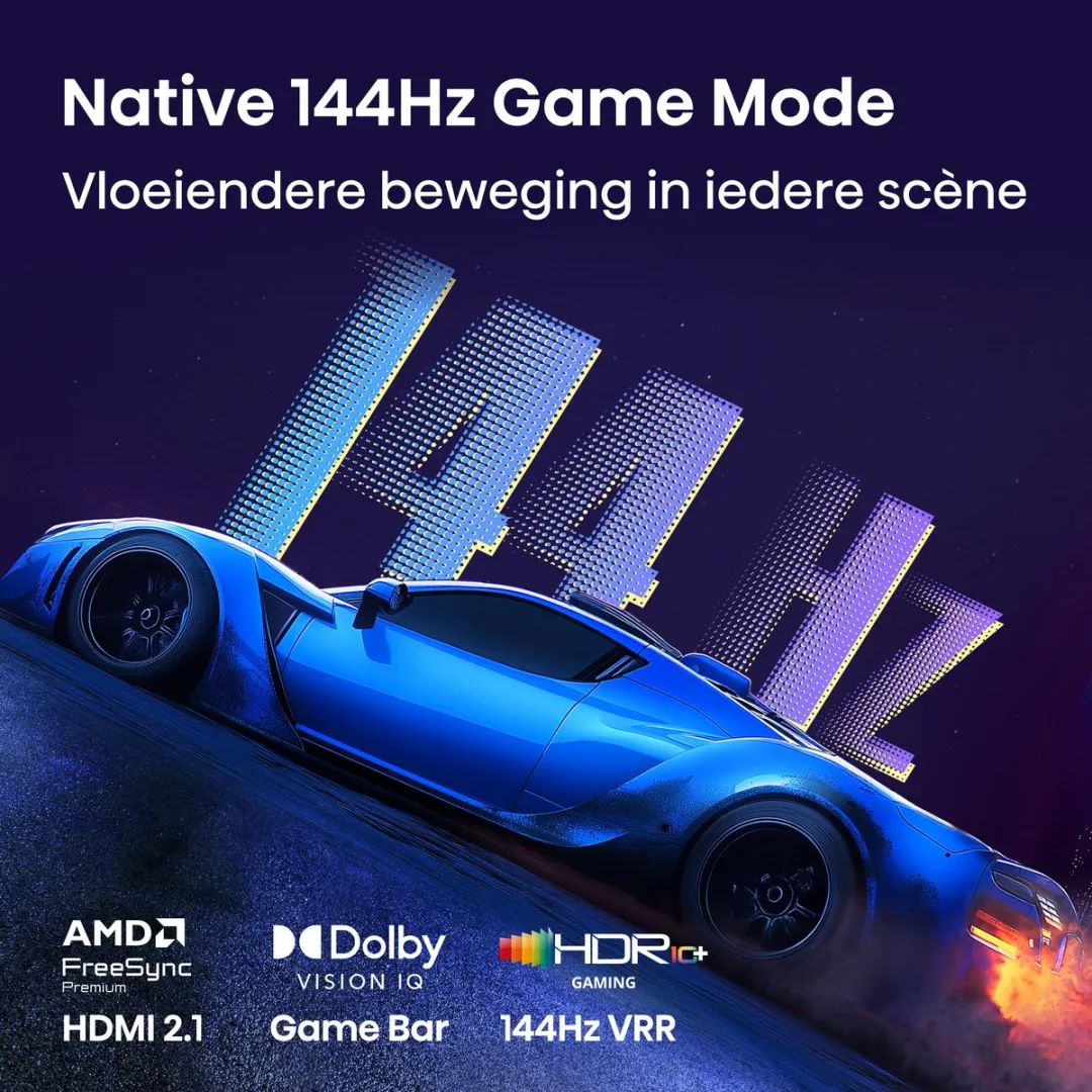 Hisense 43E7S PRO 4K SmartTV 144Hz - Zwart