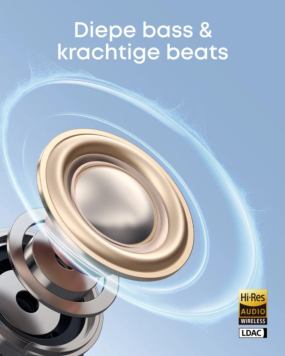 Soundcore C50i Open-Ear Oordopjes - 28U Speeltijd - Zwart