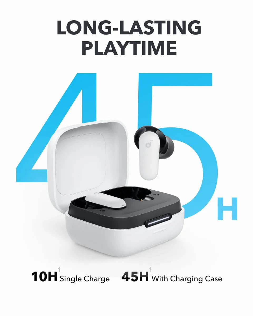 Soundcore P31i Draadloze Vertaal-Oordopjes - 50U Speeltijd - White