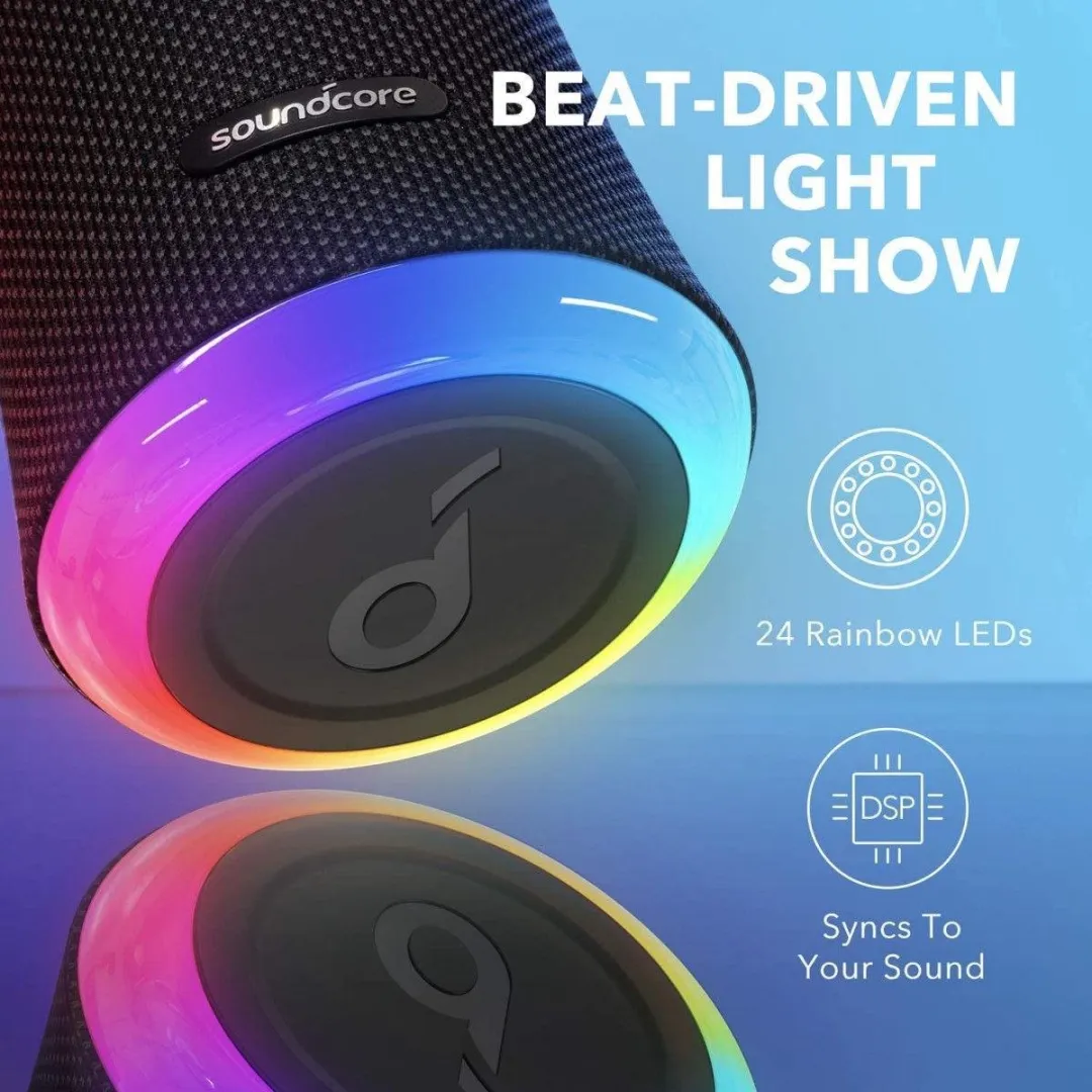 Soundcore Flare II A3165G11 Bluetooth Speaker - Zwart - afbeelding 6 van 6
