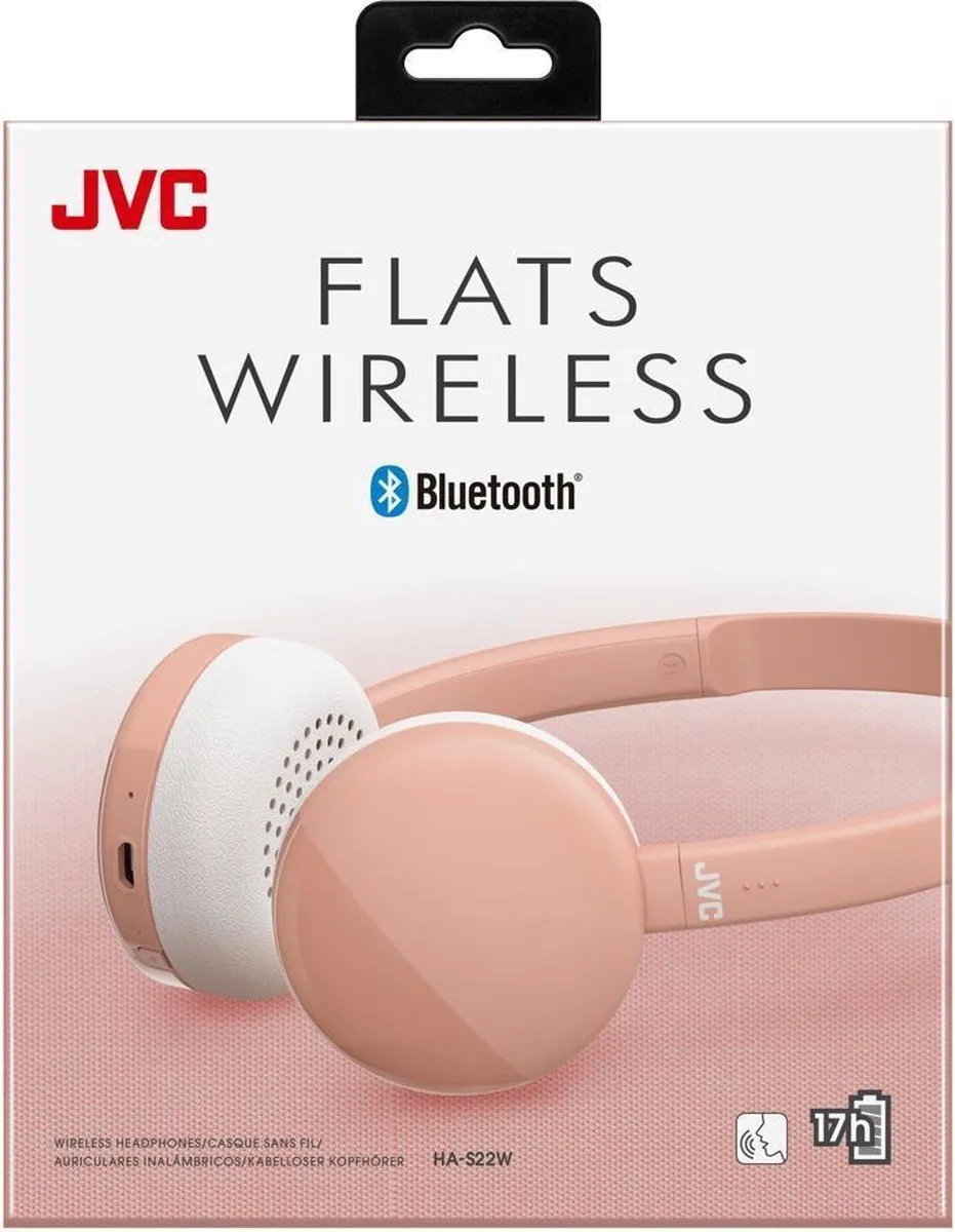 JVC HA-S22W-P Draadloze Hoofdtelefoon - Roze - afbeelding 6 van 6