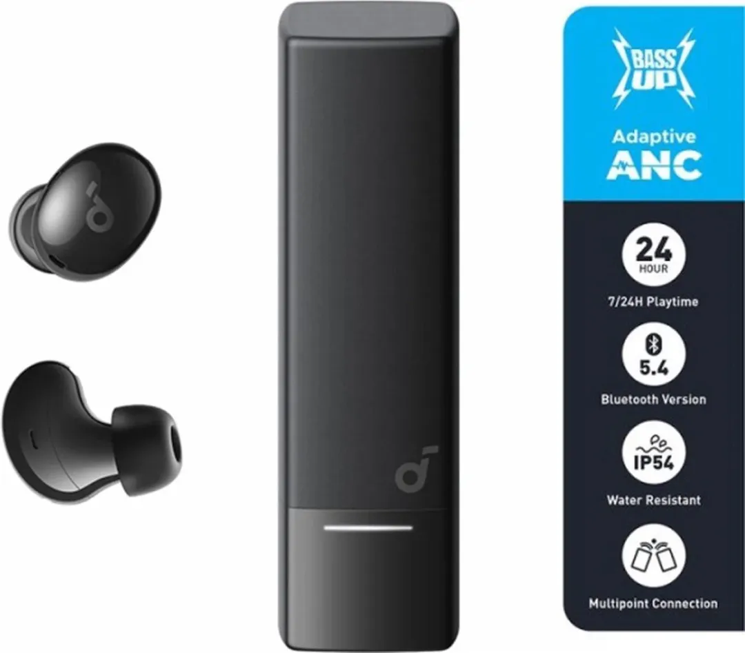 Soundcore A30i Noise Cancelling Oordopjes - Zwart - afbeelding 6 van 6