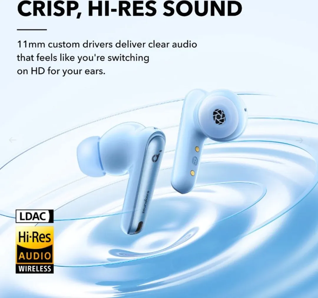Soundcore Liberty 4 NC A3947G31 Oordopjes - Light Blauw - 50H