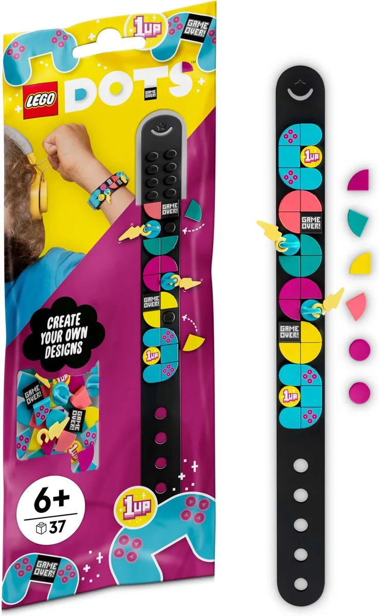 LEGO DOTS Gamer Armband 41943 - 37 Stukken - Meerkleurig - afbeelding 6 van 6