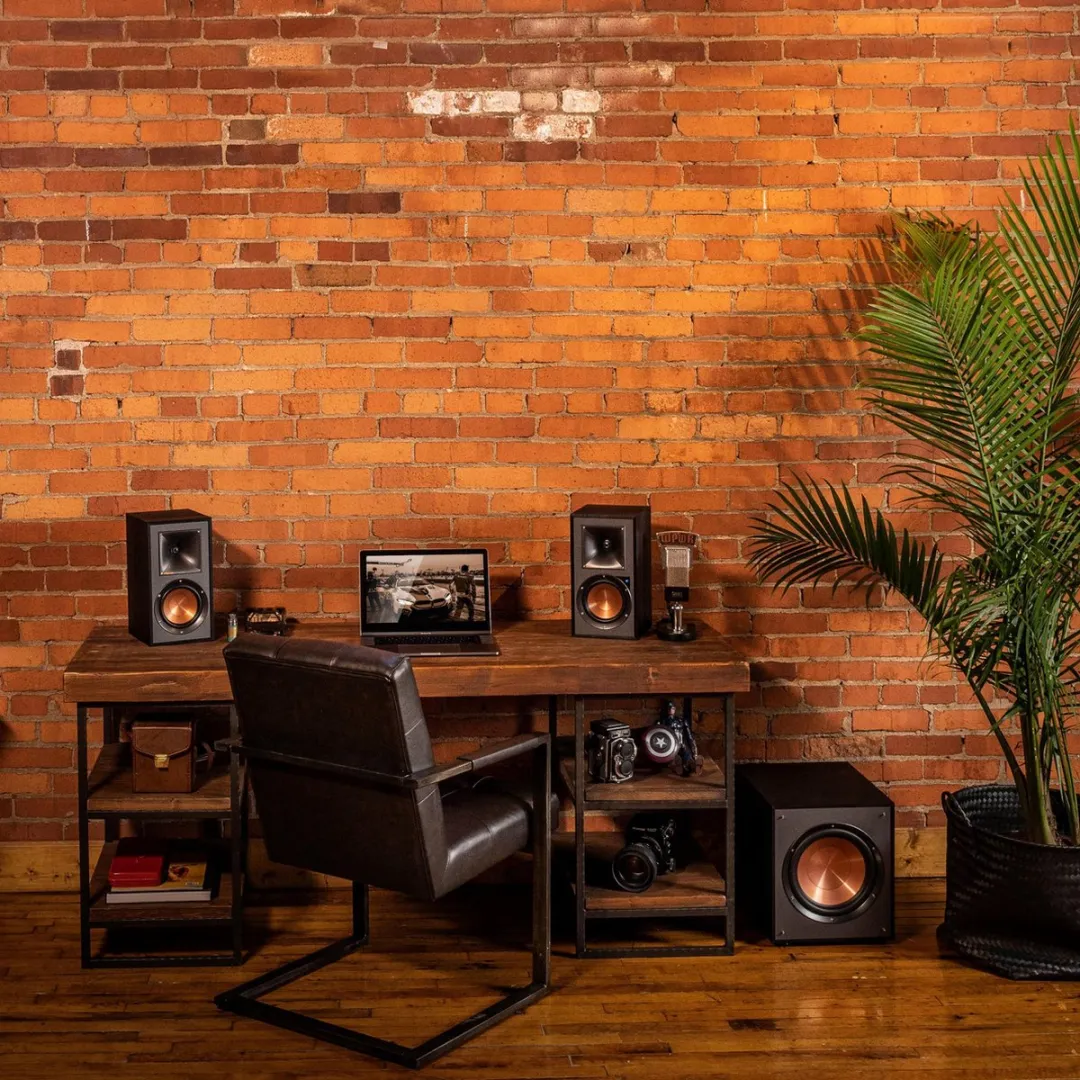 Klipsch R-51PM Actieve Boekenplankluidsprekers - 60W - Zwart - afbeelding 2 van 6
