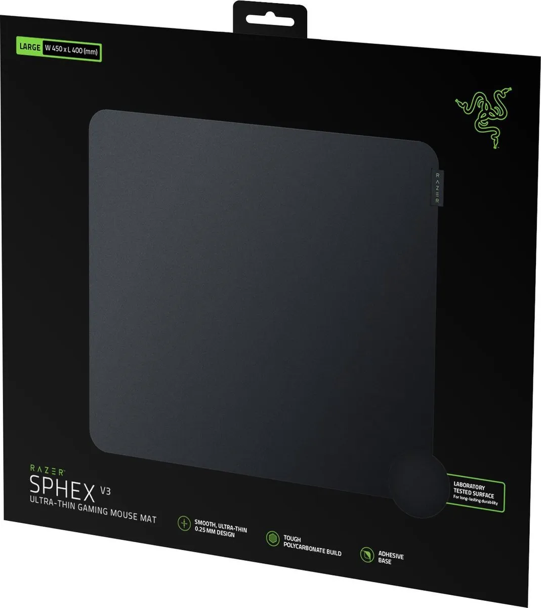 Razer Sphex V3 Large Gaming Muismat - Zwart